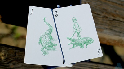 Metallic Green Gatorbacks • Buy playing cards & magic props