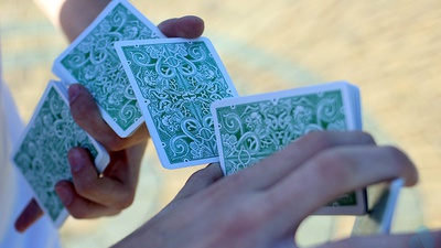 Metallic Green Gatorbacks • Buy playing cards & magic props