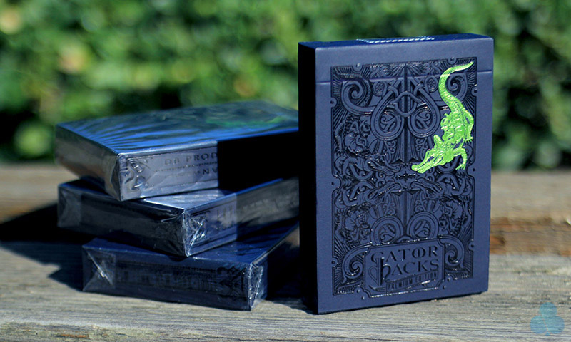 Metallic Green Gatorbacks • Buy playing cards & magic props